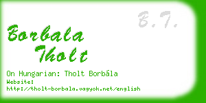 borbala tholt business card