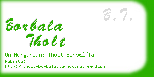 borbala tholt business card